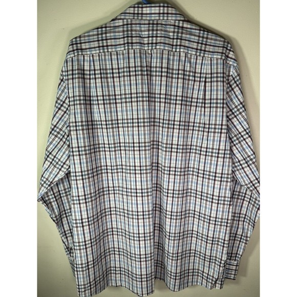 TOMMY HILFIGER Men's Checkered Long Sleeve Button-Down Shirt - Size 17 34/35. - Picture 5 of 6